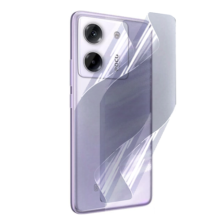 Противоударная гидрогелевая пленка Hydrogel Film для Xiaomi Poco M7 Pro​ на заднюю панель, Transparent