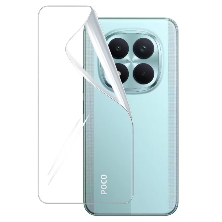 Гидрогелевая пленка Hydrogel Film для Xiaomi Poco M8 Pro на заднюю панель, Transparent