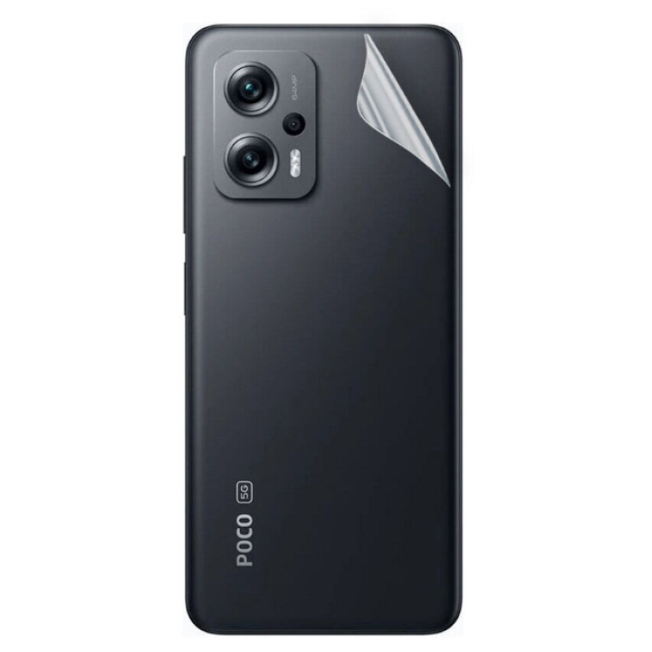 Противоударная гидрогелевая пленка Hydrogel Film для Xiaomi Poco X4 GT на заднюю панель, Transparent