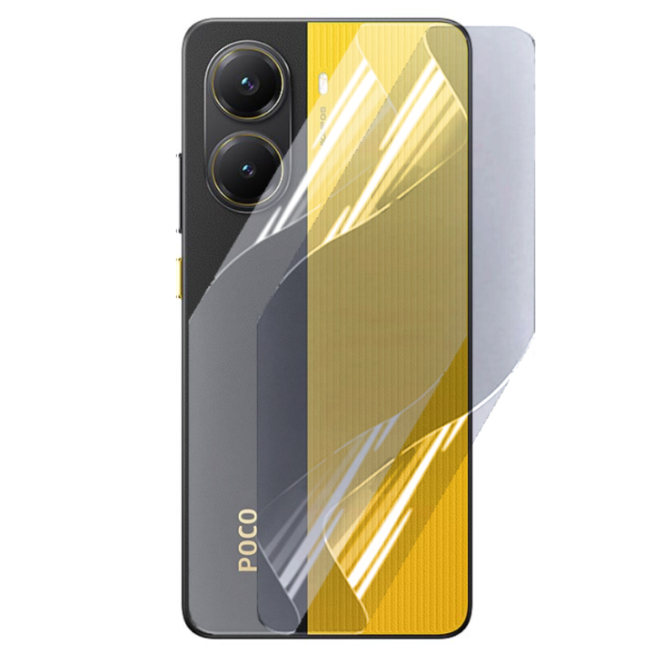 Противоударная гидрогелевая пленка Hydrogel Film для Xiaomi Poco X7​ Pro на заднюю панель, Transparent