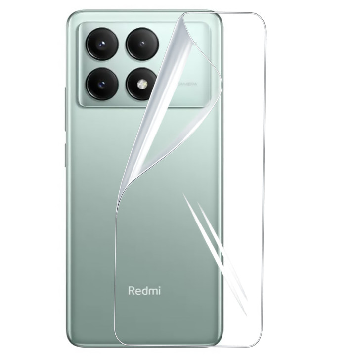 Гидрогелевая пленка Hydrogel Film для Xiaomi Redmi K70E на заднюю панель, Transparent