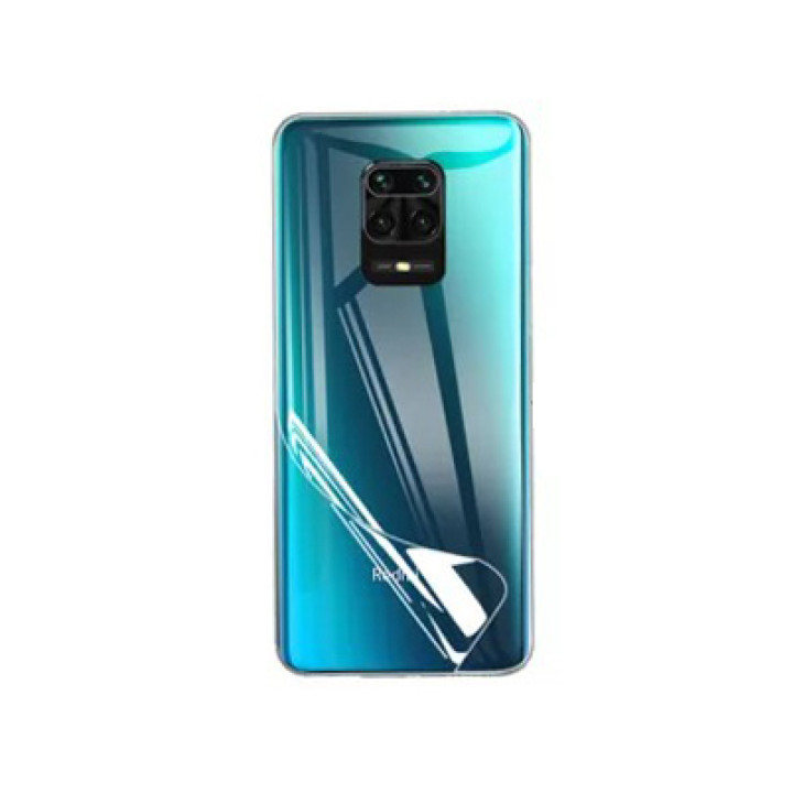 Противоударная гидрогелевая пленка Hydrogel Film для Xiaomi Redmi Note 9 4G на заднюю панель, Transparent