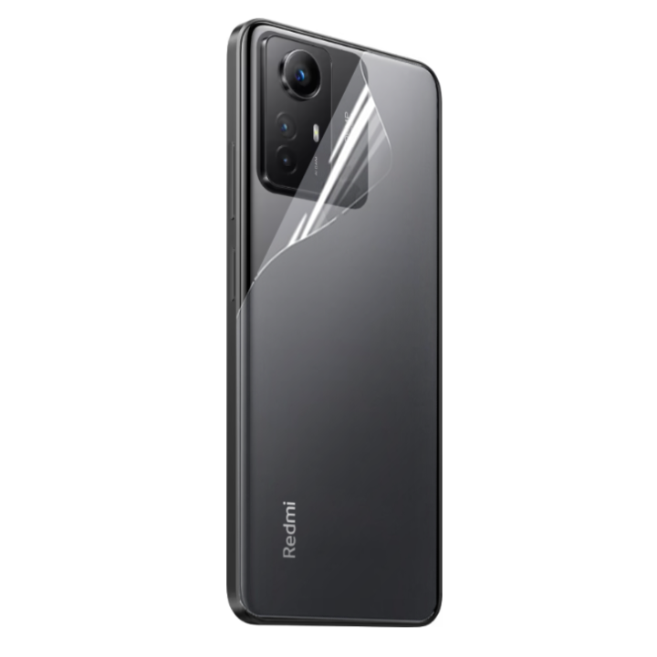 Противоударная гидрогелевая пленка Hydrogel Film для Xiaomi Redmi Note 12s на заднюю панель, Transparent