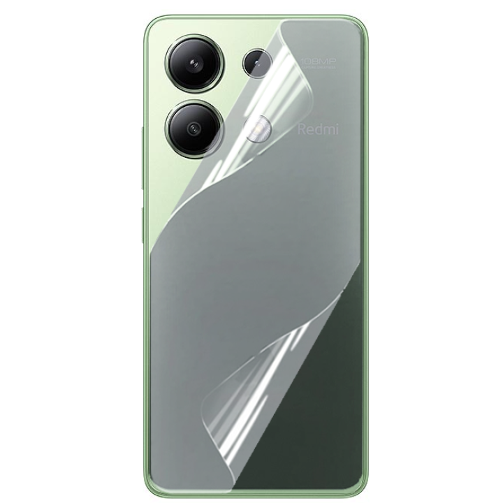 Противоударная гидрогелевая пленка Hydrogel Film для Xiaomi Redmi Note 13 4G​ на заднюю панель, Transparent