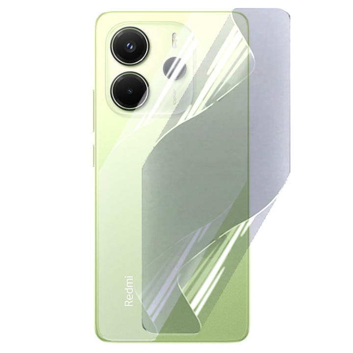 Противоударная гидрогелевая пленка Hydrogel Film для Xiaomi Redmi Note 14 4g на заднюю панель, Transparent