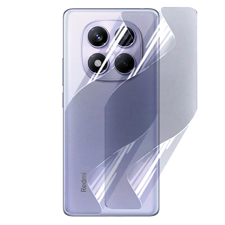 Противоударная гидрогелевая пленка Hydrogel Film для Xiaomi Redmi Note 14 Pro 4g​ на заднюю панель, Transparent