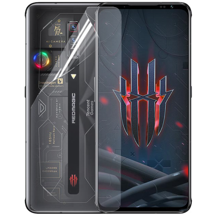 Противоударная гидрогелевая пленка Hydrogel Film для ZTE Nubia Red Magic 6S Pro на заднюю панель, Transparent