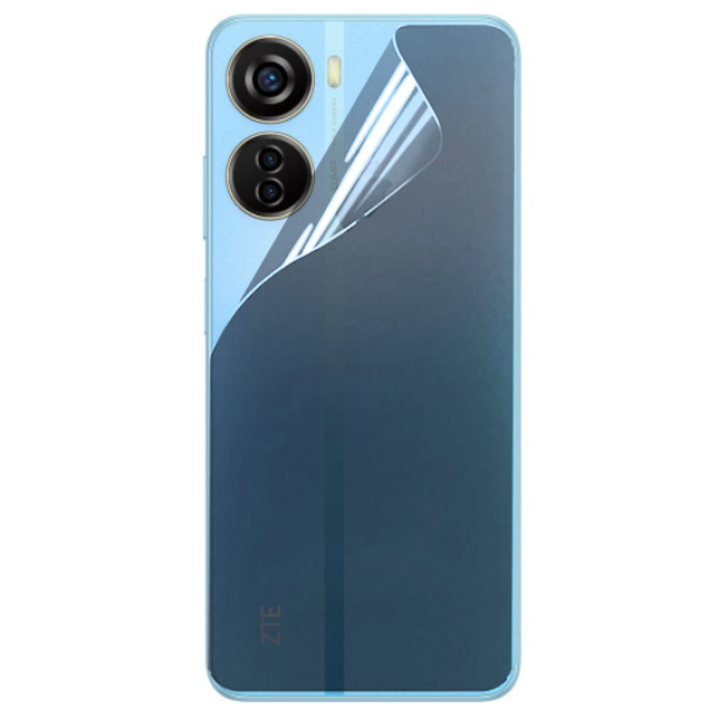 Противоударная гидрогелевая пленка Hydrogel Film для ZTE V40 Design на заднюю панель, Transparent