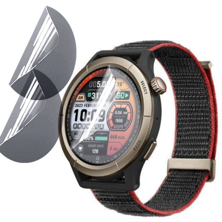 Противоударная гидрогелевая пленка Hydrogel Film для Amazfit Cheetah​ Pro​​ (6 шт), Transparent