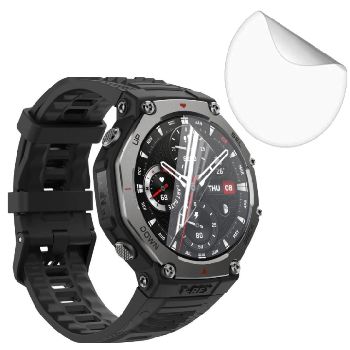 Противоударная гидрогелевая пленка Hydrogel Film для Amazfit T-Rex 3​​ (6 шт), Transparent