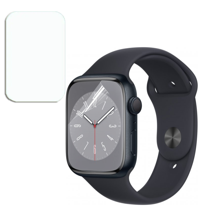 Противоударная гидрогелевая пленка Hydrogel Film для Apple Watch Series 8 45 mm 3 шт, Transparent