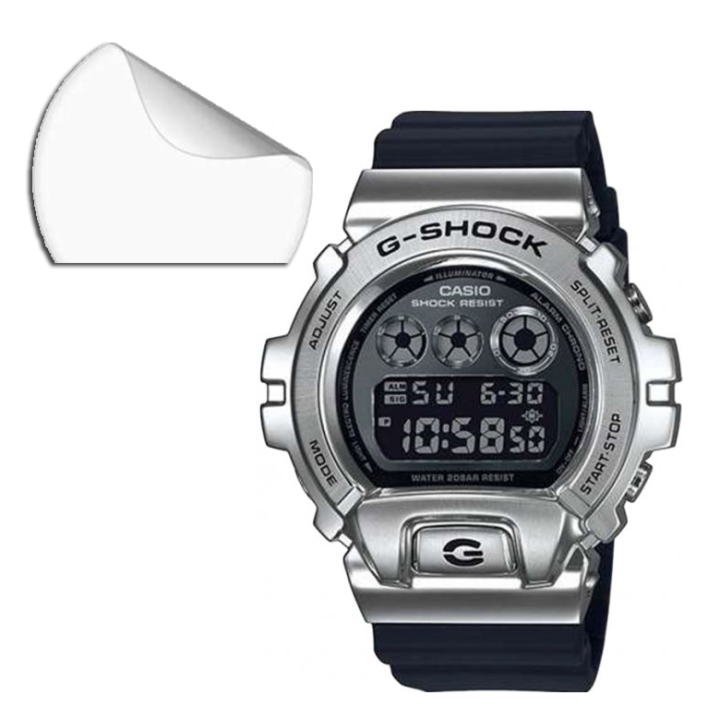 Противоударная гидрогелевая пленка Hydrogel Film для G-shock DW-6900 (3 шт), Transparent