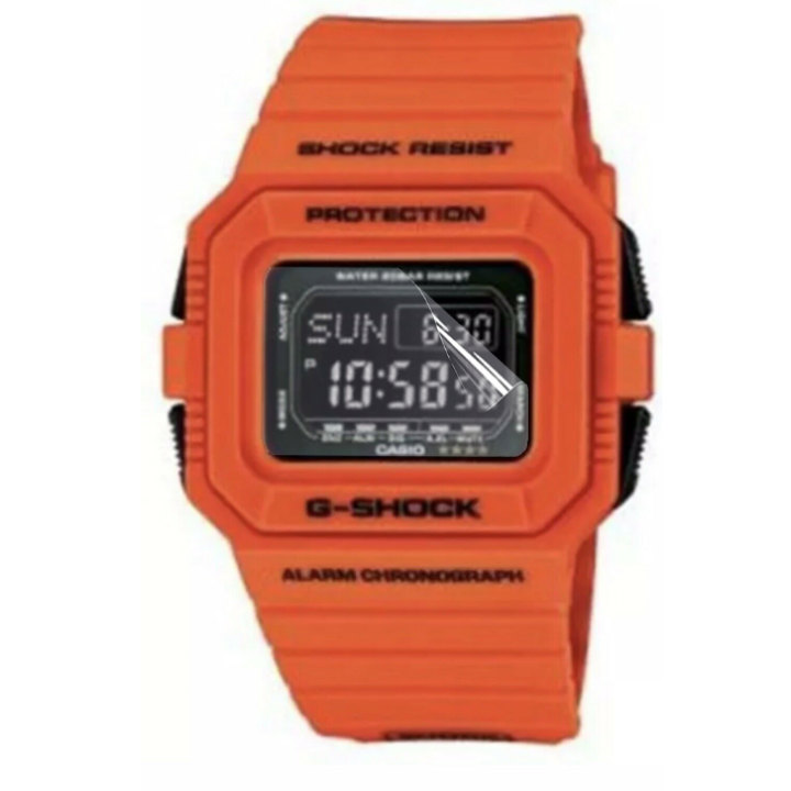 Противоударная гидрогелевая пленка Hydrogel Film для Casio G-shock DW-D5500MR (3 шт), Transparent