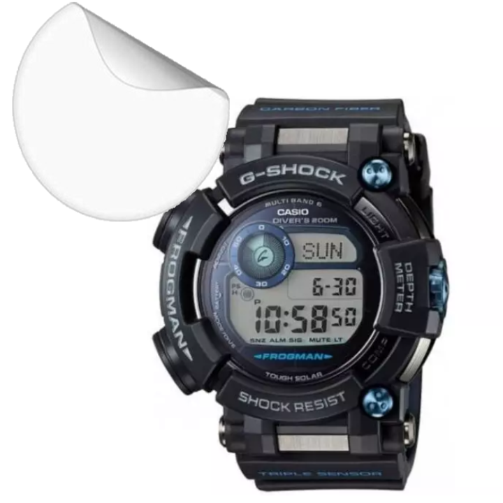 Противоударная гидрогелевая пленка Hydrogel Film для Casio G-shock GWF-A1035F (3 шт), Transparent