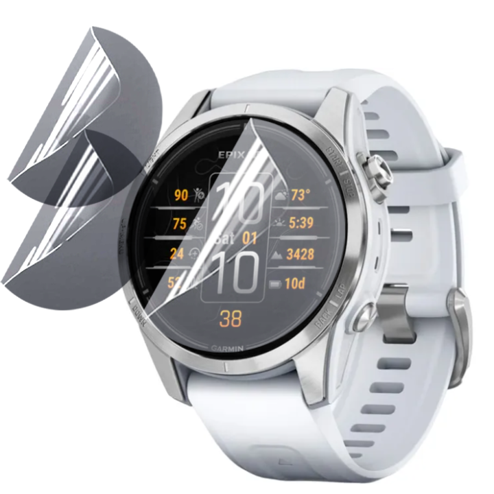 Противоударная гидрогелевая пленка Hydrogel Film для Garmin Epix Pro (Gen 2) 42mm​ (6 шт), Transparent