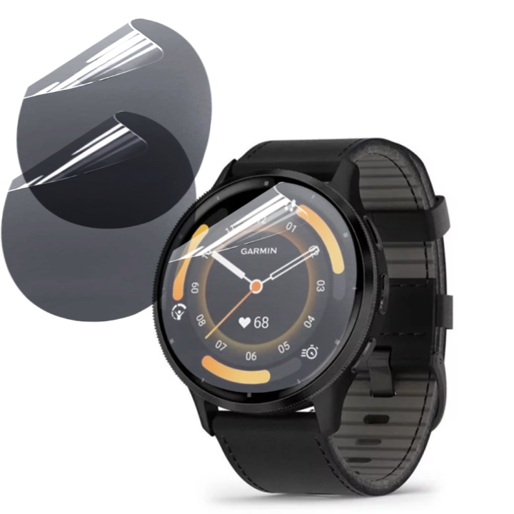 Противоударная гидрогелевая пленка Hydrogel Film для Garmin Venu3 45mm (6 шт), Transparent