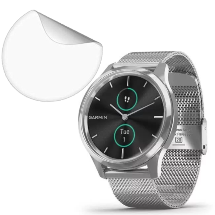Противоударная гидрогелевая пленка Hydrogel Film для Garmin Vivomove Luxe 42мм (3 шт), Transparent