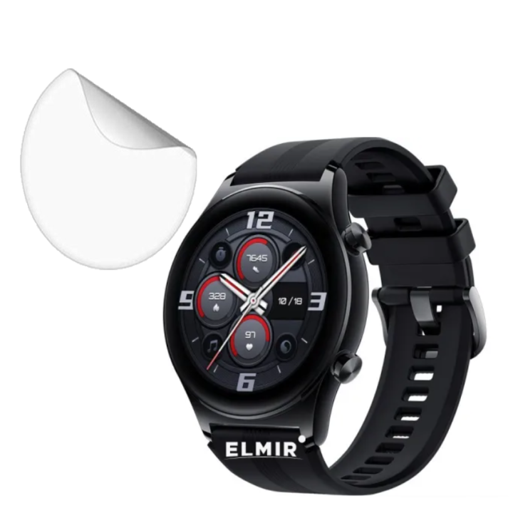 Противоударная гидрогелевая пленка Hydrogel Film для Honor Watch GS 3 46mm (3 шт), Transparent