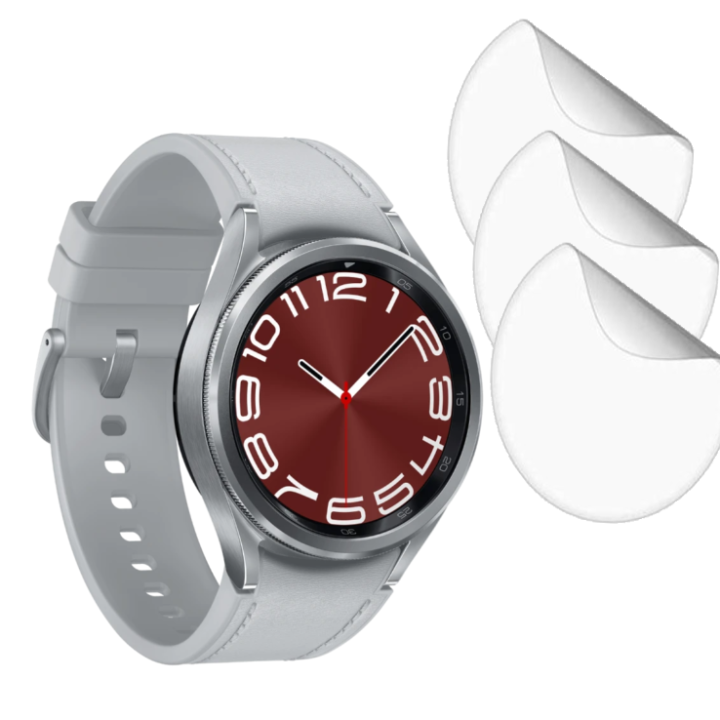 Противоударная гидрогелевая пленка Hydrogel Film для Samsung Galaxy Watch 6 Classic 43 mm 6шт, Transparent