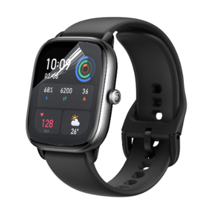 Противоударная гидрогелевая пленка Hydrogel Film для Xiaomi Amazfit GTS 4 Mini (3 шт), Transparent