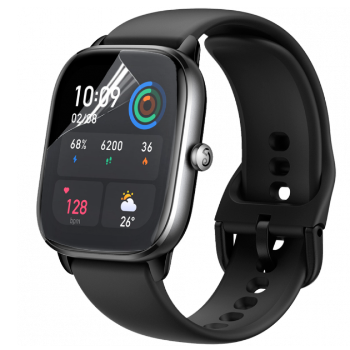 Противоударная гидрогелевая пленка Hydrogel Film для Xiaomi Amazfit GTS4 (3 шт), Transparent