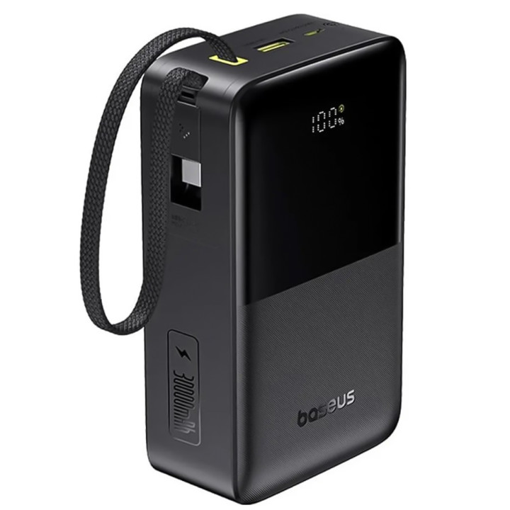 Портативная батарея Power Bank Baseus FC15 (E0028100) 22.5W 30000mAh с кабелем Type-C, Black