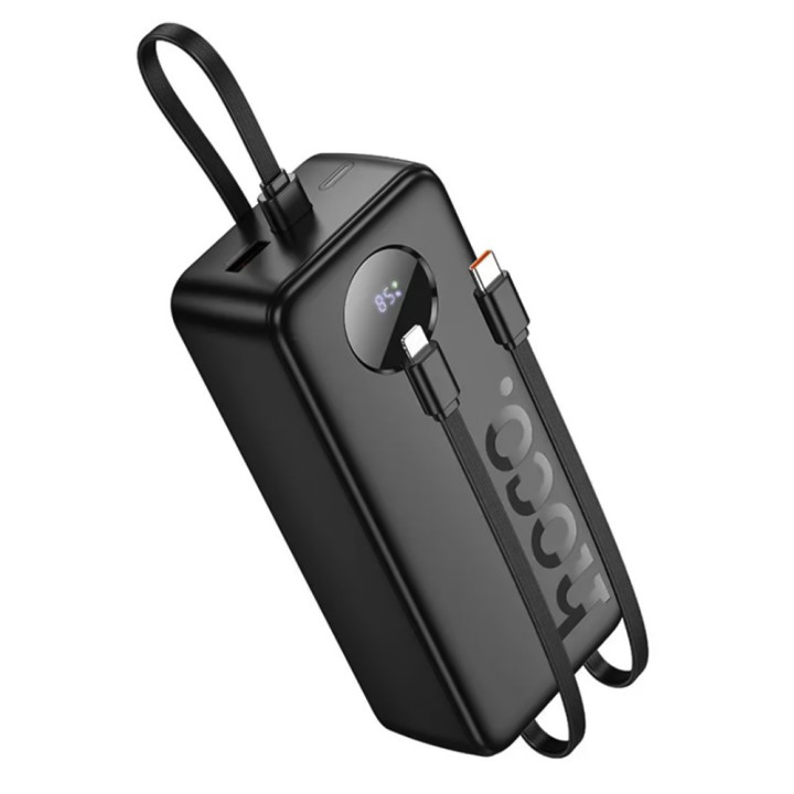 Портативна батарея Power Bank HOCO J132B 22.5W 30000mAh з кабелем (3 Type-C / iP), Black