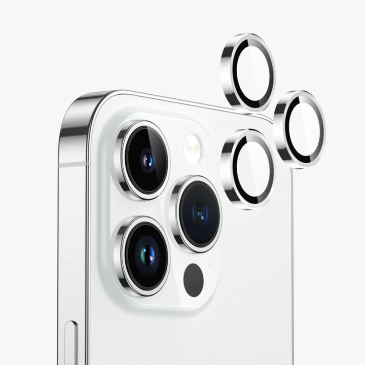 Защитное стекло 3D Hoco Tempered Glass Metal Lens на заднюю камеру для Apple iPhone 15 Pro / 15 Pro Max