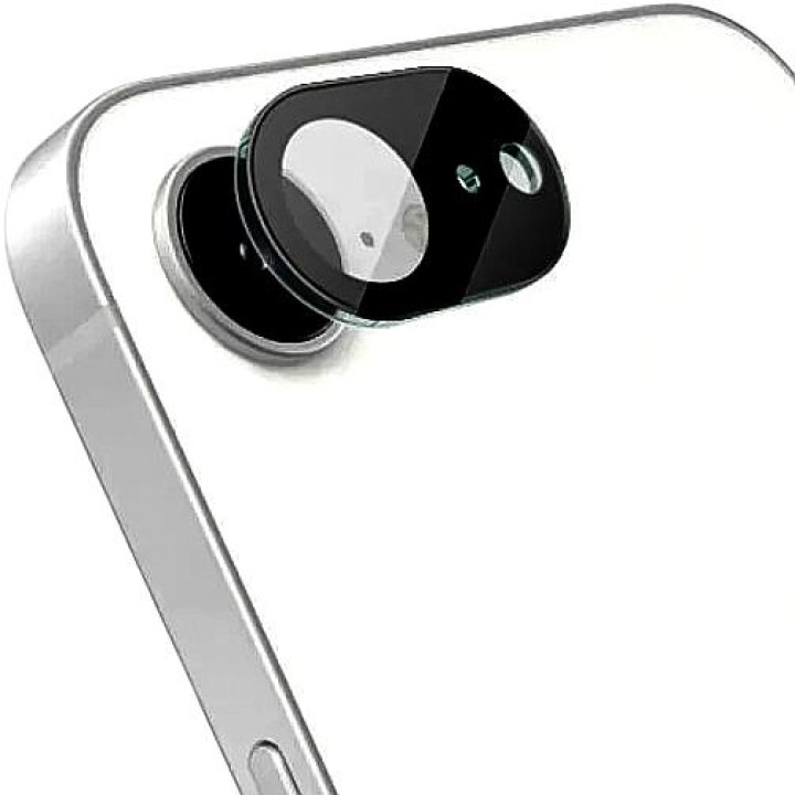 Защитная рамка со стеклом на заднюю камеру Tempered Glass для iPhone 16e, Black