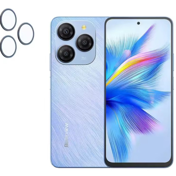 Защитное стекло с рамкой CD Pattern на заднюю камеру для Blackview Shark 9