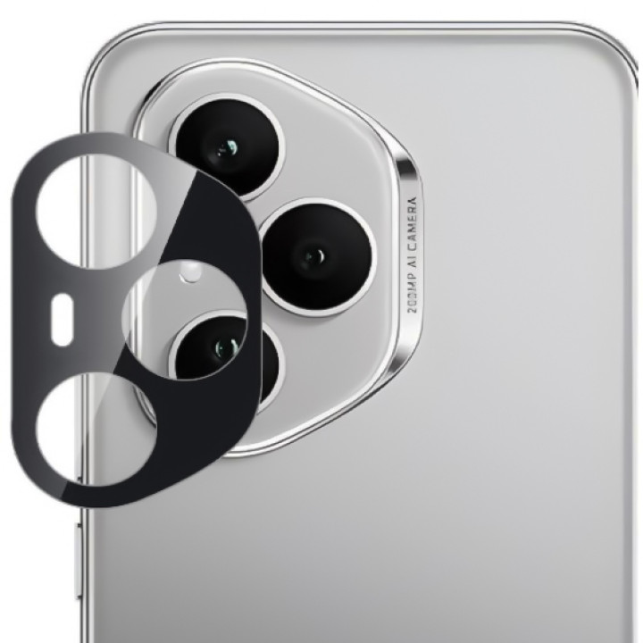 Защитная рамка со стеклом на заднюю камеру Tempered Glass для Honor 400 Pro, Black