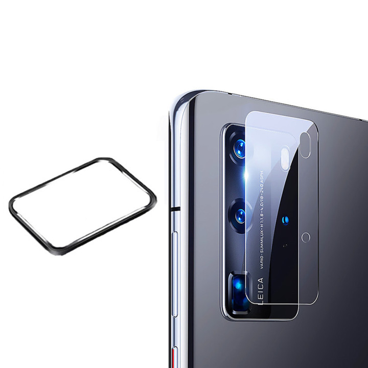 Защитное стекло и рамка Tempered Glass 0,3 мм на заднюю камеру для Huawei P40 Pro