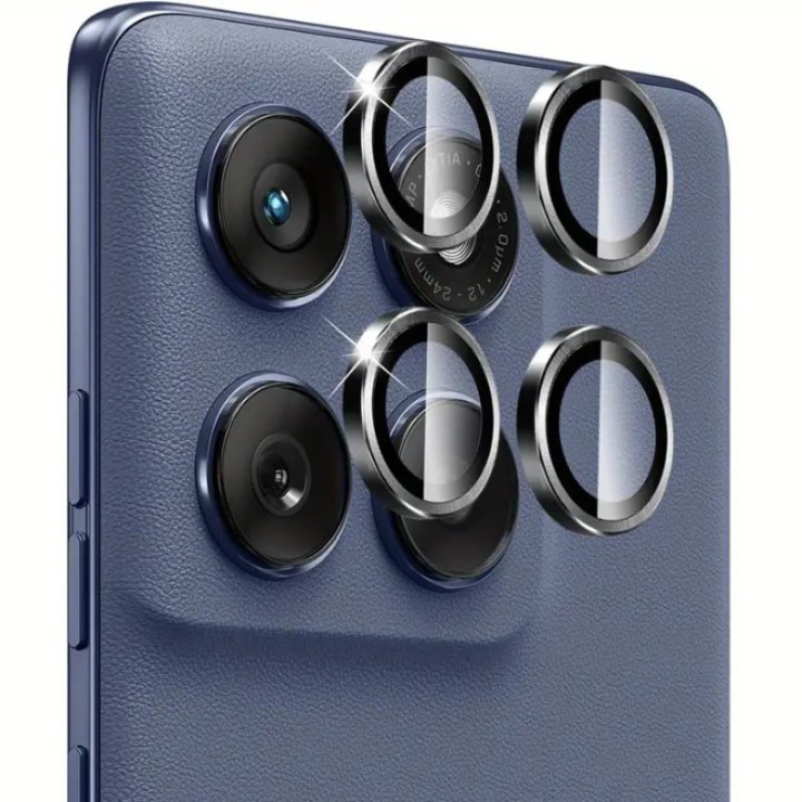 Защитное стекло с рамкой CD Pattern для Motorola Edge 60 на заднюю камеру