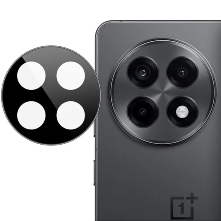 Защитная рамка со стеклом на заднюю камеру Tempered Glass для OnePlus Ace 5 / Ace 5 Pro / 13R, Black