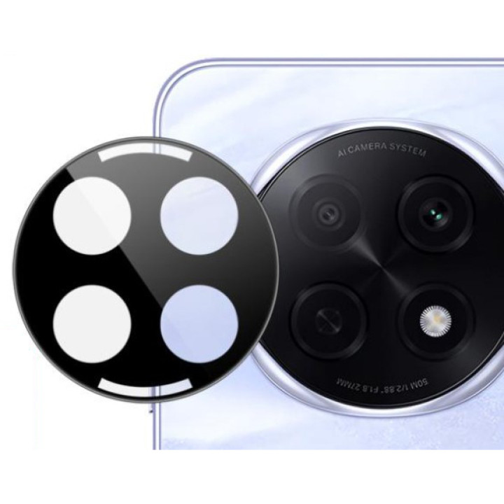 Защитная рамка со стеклом Tempered Glass для Oppo A5 Pro на заднюю камеру, Black