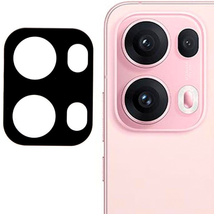 Защитное стекло Tempered Glass на заднюю камеру для Oppo Reno13 Pro, Black