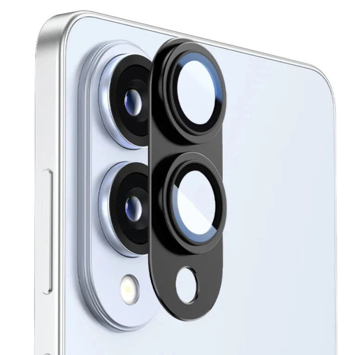 Металлическая рамка со стеклом на камеру для Samsung Galaxy S25 Edge