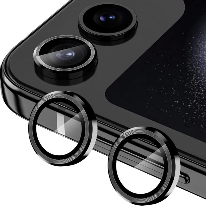 Защитное стекло с рамкой CD Pattern на заднюю камеру для Samsung Galaxy Flip7