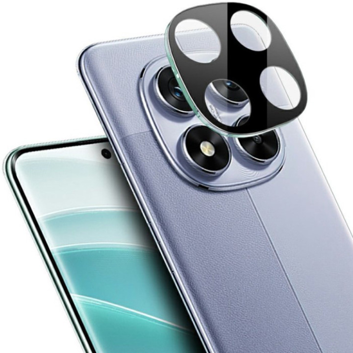 Защитное стекло 3D на камеру Tempered Glass для Xiaomi Poco X7 5G / Redmi Note 14 Pro 5G, Black