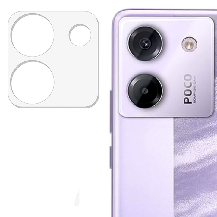 Защитная рамка со стеклом Tempered Glass 3D для Xiaomi Poco M7 Pro на заднюю камеру