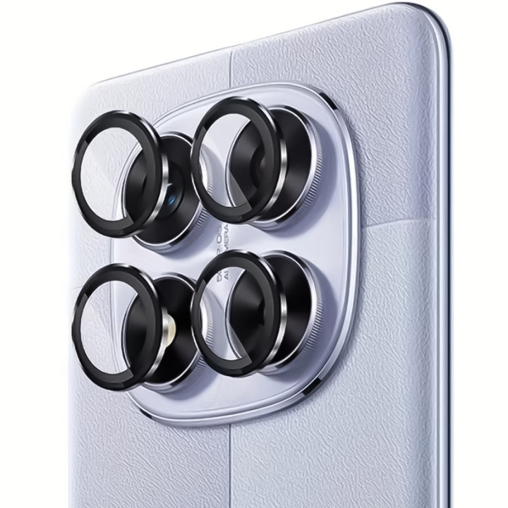 Защитное стекло с рамкой CD Pattern для Xiaomi Poco X7 / Redmi Note 14 Pro на заднюю камеру