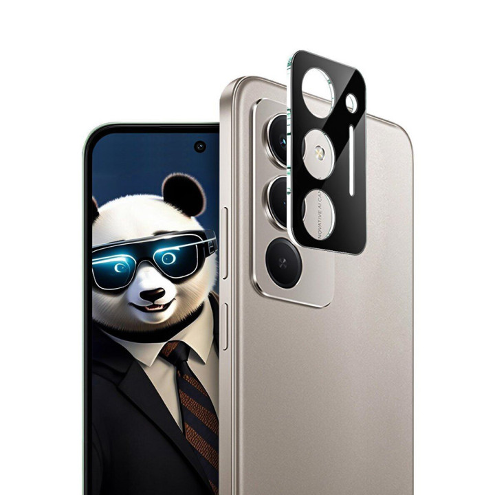 Защитное стекло 3D на камеру Tempered Glass для Xiaomi Redmi 15 4G / Redmi 15 5G, Black