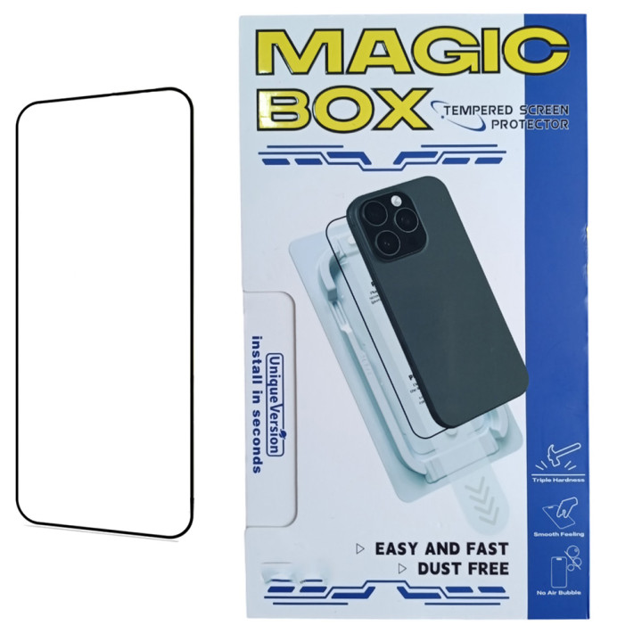 Закаленное защитное стекло Magic Box Full Screen для iPhone 17 Pro​ с рамкой для поклейки