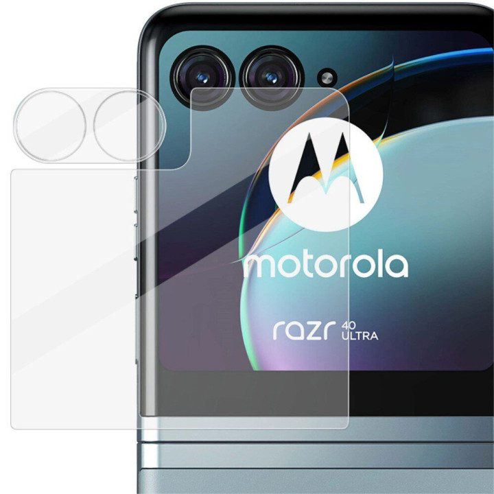 Защитное стекло на камеру и задний экран для Motorola Razr 40 Ultra, Transparent