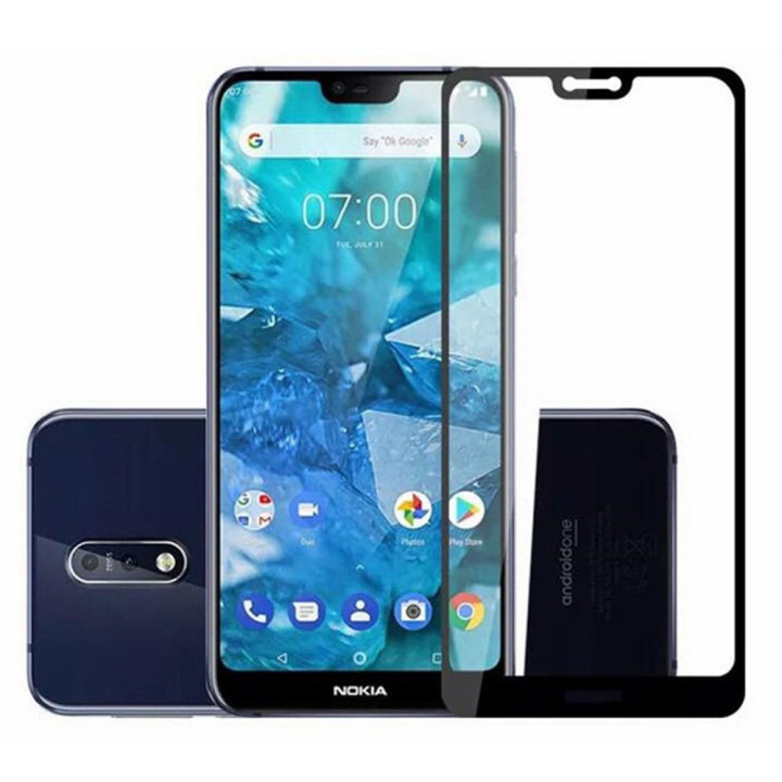 Защитное стекло 2.5D Full Screen Tempered Glass для Nokia 7.1, Black