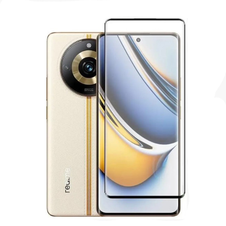 Закаленное защитное стекло 3D Full Screen Tempered Glass для Realme 11 Pro / 11 Pro Plus, Black