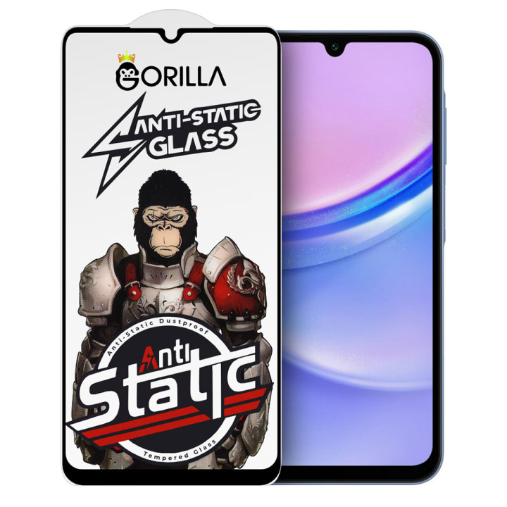 Защитное стекло Gorilla Anti-Static Full Glue 2.5D для Samsung Galaxy A15 4G / A15 5G, Black