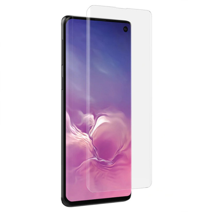 Защитное стекло 3D Tempered Glass UV для Samsung G973 Galaxy S10 с клеем и лампой, Transparent