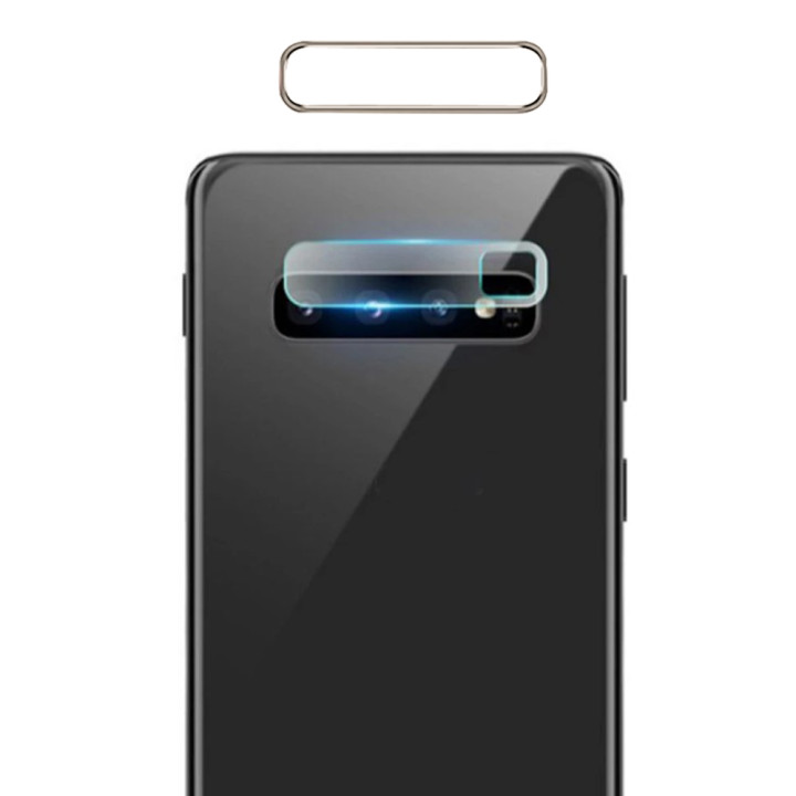 Защитное стекло и рамка Tempered Glass 0,3 мм на заднюю камеру для Samsung Galaxy S10 Plus, Silver