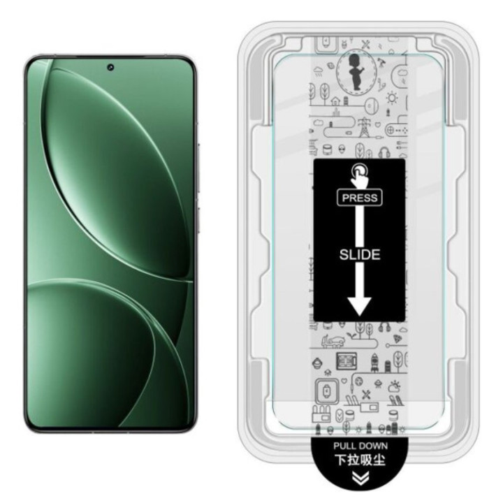 Закалённое защитное стекло Tempered Glass для Xiaomi Poco F7 Ultra с рамкой для автоустановки